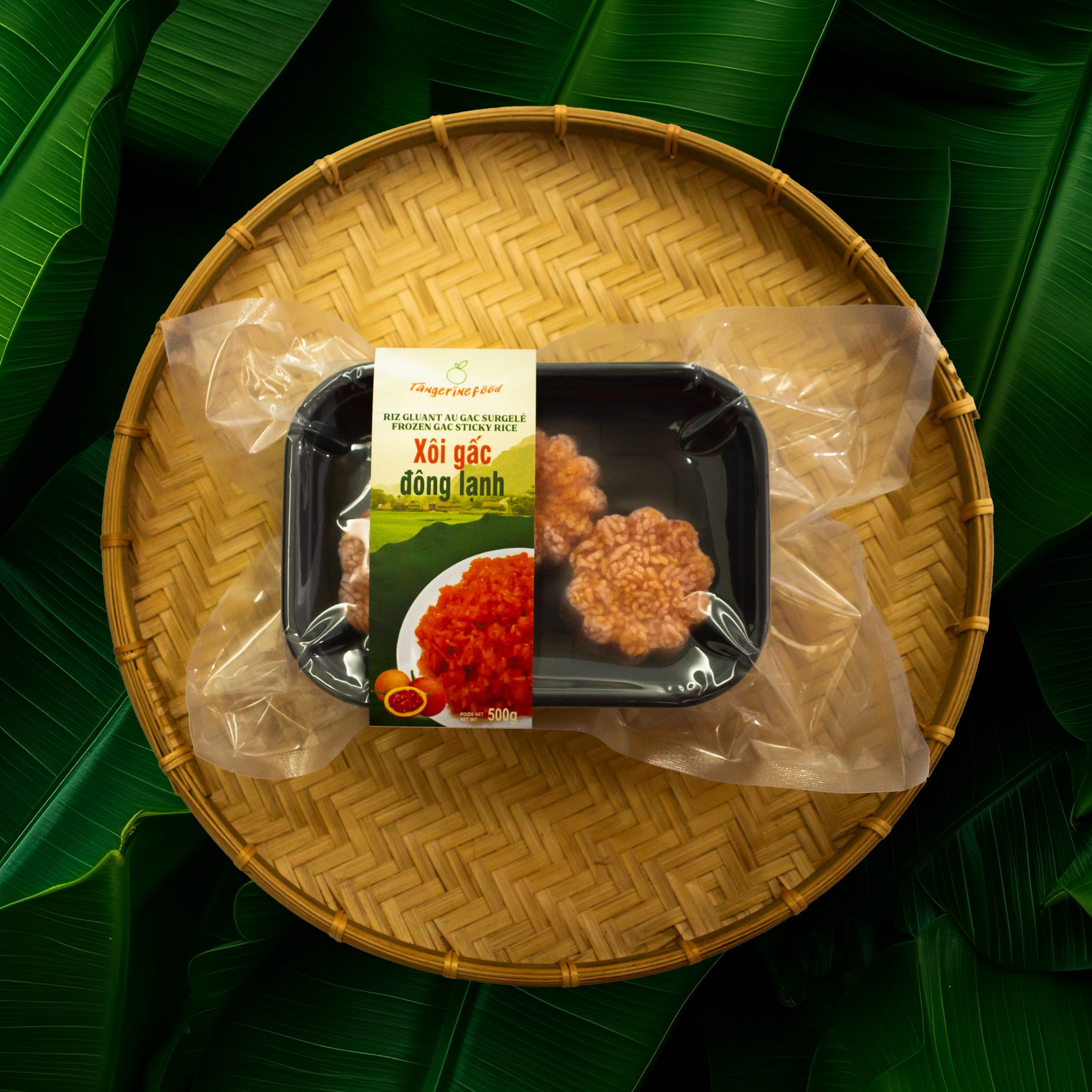 Frozen Gac Sticky Rice - 500g/bag - WESTERN FOODS COMPANY LIMITED